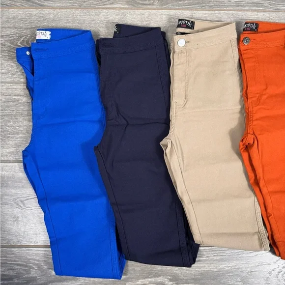 Swank A Posh pants. Light grey, royal blue, navy blue, burnt orange and khaki. - Picture 1 of 6